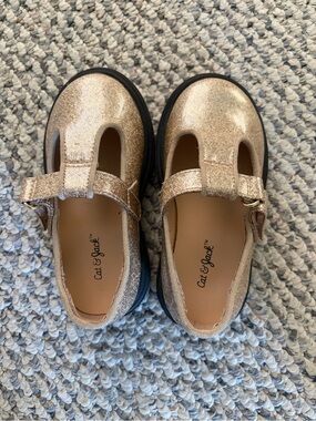 Cat & Jack Girls' Glitter Mary Jane Shoes in Rose Gold